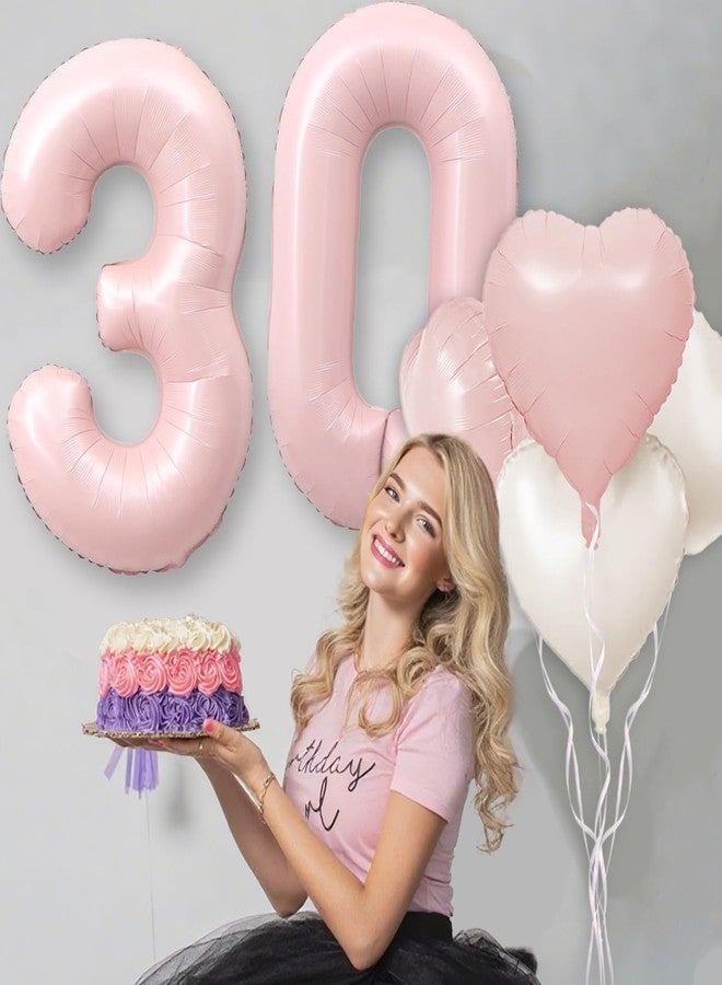 Florisland Pink 1 Balloon Number Pastel Pink 1st Birthday Party Decorations for Girls, 40inch Big Dusty Pink Balloon Foil Mylar 1 Birthday Balloons for First Anniversary Decorations (Number 1 Balloon) - Image 4